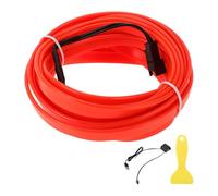 A ABSOPRO 4m EL Wire Cable LED Glow String Light Car Interior Lighting Auto LED Strip Flexible Neon Light for Car Decoration USB(5v) Red