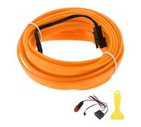 A ABSOPRO 4m EL Wire Cable LED Glow String Light Car Interior Lighting Strip Flexible Neon Light for Car Decoration Cigarette Lighter(12v) Yellow