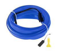 A ABSOPRO 4m EL Wire Cable LED Glow String Light Car Interior Lighting Strip Flexible Neon Light for Car Decoration Battery Box(3V) Blue