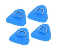 A ABSOPRO 4pcs D Ring Patch PVC Stainless Steel Triangle Shape Blue for Kayak Item Replacement