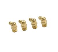 A ABSOPRO 4pcs M10 x 1.5 Thread Brass 45 Degree Angle Grease Nipple Fitting for Car Item Replacement