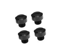A ABSOPRO 4pcs M10x1.25 Motorcycle Left Side Mirror Hole Plugs Screw Black Item Replacement