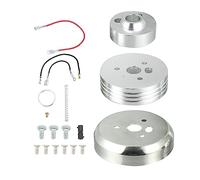 A ABSOPRO 5&6 Hole Billet Steering Wheel Short Hub Adapter Connector Aluminum