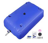 A ABSOPRO 540L/142.7Gal Water Bladder Storage Container Large Capacity Foldable Portable Water Tank Emergency Water Bladder Soft Water Bag RV Camping Garden Watering Irrigation 1000D Blue