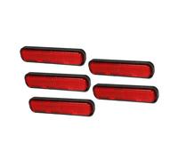 A ABSOPRO 5pcs 3.66"x0.83" Universal Reflector - Oval Motorcycle Bike Safety Reflector Increase Visibility and Safety on the Road - Plastic Red Item Replacement