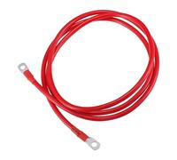 A ABSOPRO 6 AWG Battery Cable Stronger 182cm 6FT 6 AWG Gauge Car Battery Inverter Cable with 5/16 Inch Lugs Pure Copper Red
