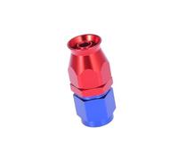 A ABSOPRO 6061 Aluminum Alloy AN6 3/8" 0 Degree Straight Swivel Car Hose End Fitting for PTFE Fuel Oil Line Red Blue Item Replacement