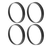 A ABSOPRO 66.1mm to 63.4mm Car Wheel Hub Centric Rings Black Polycarbonate Wheels Center Shaft Shock Absorbing Hubrings 4 Pcs