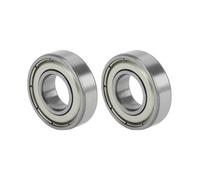 A ABSOPRO 6900ZZ Deep Groove Ball Bearings P6 10x22x6mm Lubricated Bearings Double Metal Seal Silver Tone Scooter Skateboard Wheel - Pack of 2