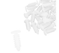 A ABSOPRO 6mm Hole Dia Plastic Bolt Rivets Fender Clips White (Set of 40)