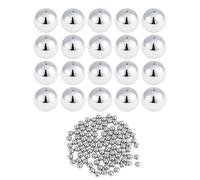 A ABSOPRO 9.5mm Bearing Ball Bearing Steel G100 Precision Ball Silver Tone 100 Pcs