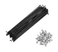 A ABSOPRO Bike Bicycle Spokes 14G 151MM Steel Black 36Pcs