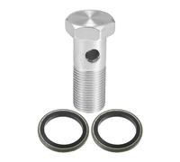 A ABSOPRO Car Brake Line Fitting Adapter 2.13" Length M18x1.5 Hollow Bolt