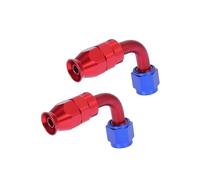 A ABSOPRO Car Hose End Fitting for PTFE AN6 3/8" 90 Degree Swivel (Set of 2)