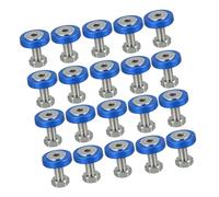 A ABSOPRO Car Motorcycle Fender Bumper Washer Bolt Nuts Kit Blue (Set of 20)