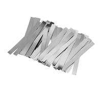 A ABSOPRO Car Nickel Plated Tape Plate 0.1x10x100mm for 18650 Battery Lithium Battery Pack Welding Silver Tone (Set of 100)