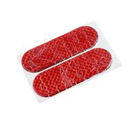 A ABSOPRO Car Reflector Sticker Oval Reflective Warning Decal Red (Set of 2)
