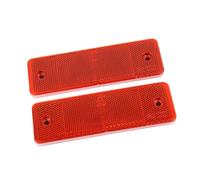 A ABSOPRO Car Reflector Sticker Rectangle Reflective Decal Red (Set of 2)
