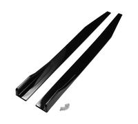 A ABSOPRO Car Side Skirt 118cm/46.46in Exterior Rocker Splitter Diffuser Kit Universal High Toughness ABS Gloss Black Side Skirts Extension Panel Lower Side Bottom Line Splitter Lip Spoiler