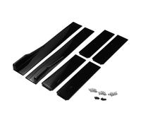 A ABSOPRO Car Side Skirt 160cm/62.99in Exterior Rocker Splitter Diffuser Kit Universal High Toughness ABS Gloss Black Three-Section Side Skirts Extension Panel Lower Side Bottom Line