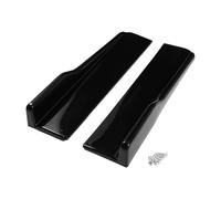 A ABSOPRO Car Side Skirt 45cm/17.72in Exterior Rocker Splitter Diffuser Kit Universal High Toughness Plastic Black Side Skirts Extension Panel Lower Side Bottom Line Splitter Lip Spoiler