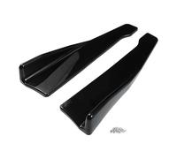 A ABSOPRO Car Side Skirt 48cm/18.9in Exterior Rocker Splitter Diffuser Kit Universal High Toughness ABS Gloss Black Side Skirts Extension Panel Lower Side Bottom Line Splitter Lip Spoiler