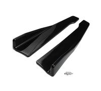A ABSOPRO Car Side Skirt 48cm/18.9in Exterior Rocker Splitter Diffuser Kit Universal High Toughness ABS Gloss Black 1 Set Side Skirts Extension Panel Lower Side Bottom Line