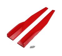 A ABSOPRO Car Side Skirt 74.5cm/29.33in Exterior Rocker Splitter Diffuser Kit Universal High Toughness Plastic Red Side Skirts Extension Panel Lower Side Bottom Line Splitter Lip Spoiler