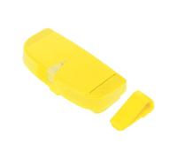 A ABSOPRO Car Sunglasses Case Magnetic Universal Car Visor Eyeglasses Holder Storage Box Plastic Yellow 16.5x7.5cm 1 Pcs