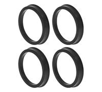 A ABSOPRO Car Wheel Hub Centric Rings Durable OD 63.4mm to ID 54.1mm Wheels Center Shaft Shock Absorbing Hubrings Polycarbonate Black 4 Pcs