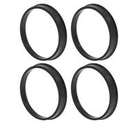 A ABSOPRO Car Wheel Hub Centric Rings Durable OD 63.4mm to ID 58.1mm Wheels Center Shaft Shock Absorbing Hubrings Polycarbonate Black 4 Pcs