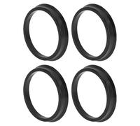 A ABSOPRO Car Wheel Hub Centric Rings Durable OD 65.1mm to ID 56.6mm Wheels Center Shaft Shock Absorbing Hubrings Polycarbonate Black 4 Pcs