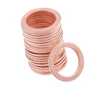 A ABSOPRO Copper Washer 16mmx22mmx1.5mm Flat Sealing Gasket Ring (Set of 20)