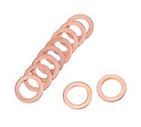 A ABSOPRO Copper Washer M8 x 12mm x 1mm Flat Sealing Gasket Ring (Set of 50)