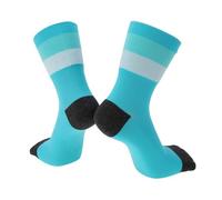 A ABSOPRO Cycling Socks Absorb Sweat Outdoor Bike Socks Light Blue Black Size m Neutral and Universal 1 Pair