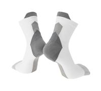A ABSOPRO Cycling Socks Absorb Sweat Outdoor Bike Socks White Grey Size XL Neutral and Universal 1 Pair Color Matching