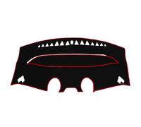 A ABSOPRO Dash Cover for BYD Dolphin 2021-2024 without HUD Dashboard Cover Car Interior Anti-Slip/Anti Dust Polyester Black with Red Edge 1 Pcs