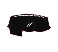 A ABSOPRO Dash Cover for Ford Focus MK3 2012-2018 without HUD Dashboard Cover Car Interior Anti-Slip/Anti Dust Polyester Black with Red Edge 1 Set