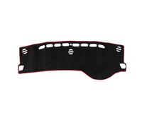 A ABSOPRO Dash Cover for Suzuki S-Cross MK3 2022-2024 without HUD Dashboard Cover Car Interior Anti-Slip/Anti Dust Flannel Black with Red Edge 1 Set