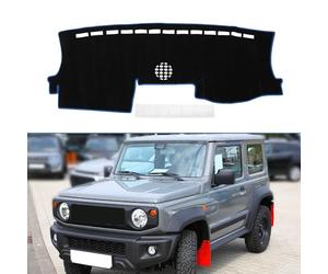 A ABSOPRO Dash Cover Non-Slip Dashboard Carpet Mat for Ford for Ranger 2024 Polyester Silicone Black Blue