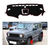 A ABSOPRO Dash Cover Non-Slip Dashboard Carpet Mat for Hyundai Santa Fe Sport 2013-2018 Polyester Silicone Black Red