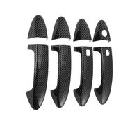 A ABSOPRO Door Handle Cover Trim Side Door Handle Cover for Ford Fiesta 2009-2012 ABS Carbon Fiber Black 1 Set