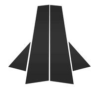 A ABSOPRO Door Pillar Window Trim Anti Scratch Sticker Pillar Posts Door Outer Exterior Cover for Audi A4 2003-2013 Black 4 Pcs Front Left Right