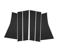 A ABSOPRO Door Pillar Window Trim Anti Scratch Sticker Pillar Posts Door Outer Exterior Cover for Mitsubishi Pajero 2016-2023 Black