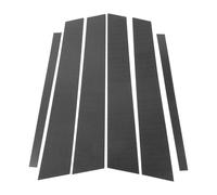 A ABSOPRO Door Pillar Window Trim Anti Scratch Sticker Pillar Posts Door Outer Exterior Cover for VW Golf 6 MK6 2010-2013 Carbon Fiber Pattern Black