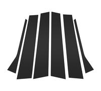 A ABSOPRO Door Pillar Window Trim Anti Scratch Sticker Pillar Posts Door Outer Exterior Cover for VW Jetta 2009-2012 Black