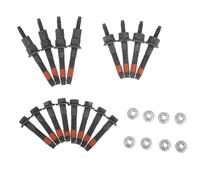 A ABSOPRO Engine Exhaust Manifold Stud Bolt Nut Kit No.6505316AA/6504331 for Dodge for Ram 1500 4.7L V8 2002-08 for Jeep Grand Cherokee Black (Set of 24)