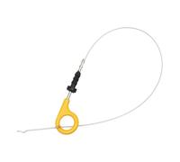 A ABSOPRO Engine Oil Dipstick No.1114053Y00 Oil Level Dip Stick Double Hole Indicator for Nissan Sunny N14 1.6L 1990-1995 Plastic Metal Yellow Silver Tone