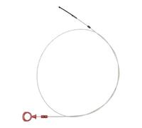 A ABSOPRO Engine Oil Dipstick No.20480112 Oil Level Dip Stick Double Hole Indicator for Volvo FH12 FH16 FM FMX Plastic Metal Red Silver Tone