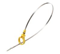 A ABSOPRO Engine Oil Dipstick Oil Level Dip Stick Double Hole Indicator for Ford Edge 2012-2014 Plastic Metal Yellow Silver Tone